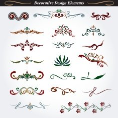 Collection of decorative design elements 5