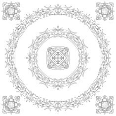 Abstract pattern frame contour N4