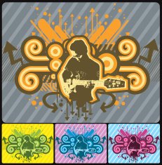 Retro style guitarist N2