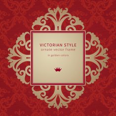 Vector baroque frame in Victorian style N3