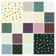 Collection of seamless animal footprint backgrounds N2
