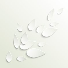 Vector white paper leaves N2