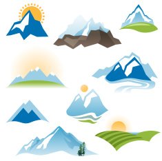 stylized landscape icons