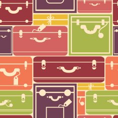 Traveling Bags Luggage Seamless Pattern