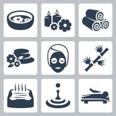 Vector isolated spa icons set