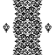 Vector seamless border in Victorian style N68