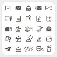 Mail icons set N5