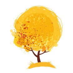 Stylized autumn tree