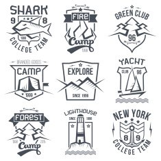 Vintage camping and sporting badges N2