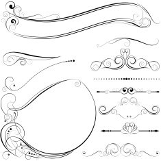 Circle frame and design elements