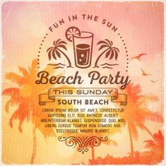 Summer Beach Party Invitation Background N2