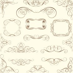 Collection swirl ornaments