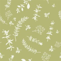 Seamless With Herbs Silhouettes