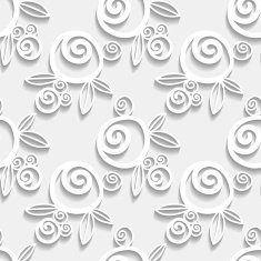 Abstract floral white seamless pattern N2