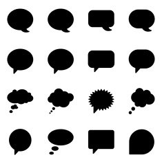 Speech Bubbles Icons N3