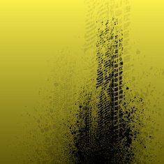 Yellow tire track background N14