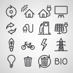 Energy and resource icon set N15