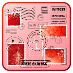 Christmas Stamp Collection Blue N2