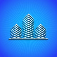 Vector icon on blue background Eps10 N29