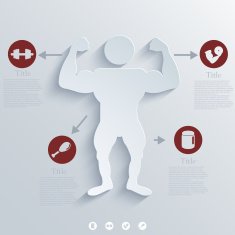 Vector Muscled Body background Eps10 N4