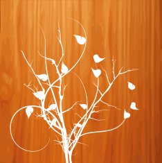 Floral on wood N2