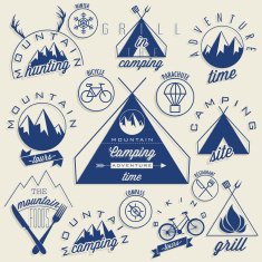 Retro vintage style symbols for Mountain Expedition N4