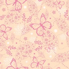 Pink butterflies seamless pattern