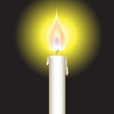 Vector Bright glowing candle