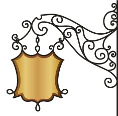 Iron sign bracket