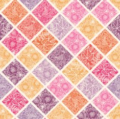 Textured Rhombus Tiles Seamless Pattern Background