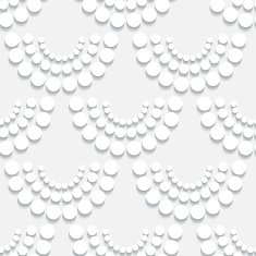 Geometric abstract white seamless pattern with circles N5