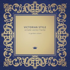Vector baroque frame in Victorian style N4