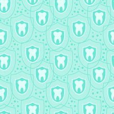 Protected teeth seamless pattern