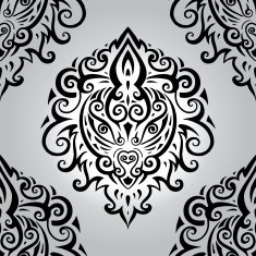 Lion head Seamless pattern N2