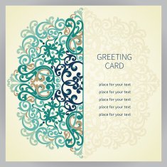 Vintage ornate card in east style N3