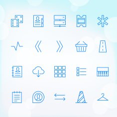 20 Trendy Thin Icons for web and mobile Set 11 N2