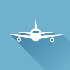 Flat long shadow air plane N2
