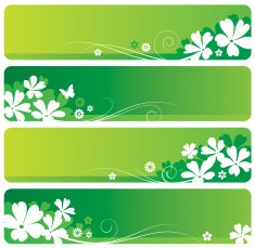 Spring flower banners