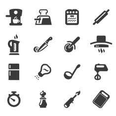 Kitchen Fun Silhouette icons 2 N2