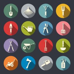 Gardening tools icons N6