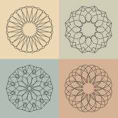 Guilloche vector elements N14