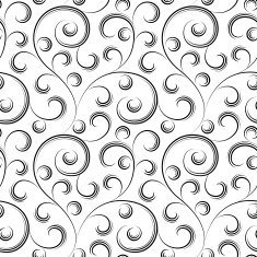 seamless abstract black floral background isolated N4