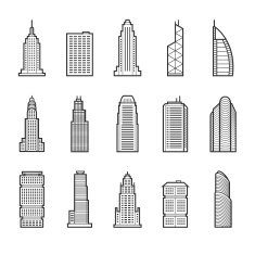 Buildings and Skyscrapers Icons N2