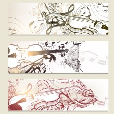 Brochure vector set on music theme N2