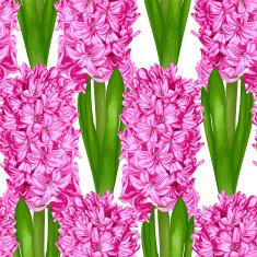 Beautiful lilac seamless background with hyacinth
