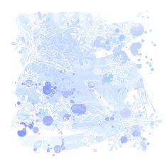 Blue winter watercolor background N3