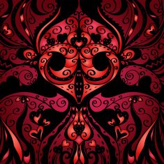 Bright background with hearts