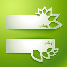 Abstract green banner