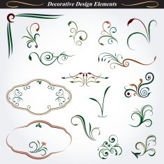 Collection of decorative design elements 6