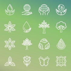 Vector ecology and organic icons N2